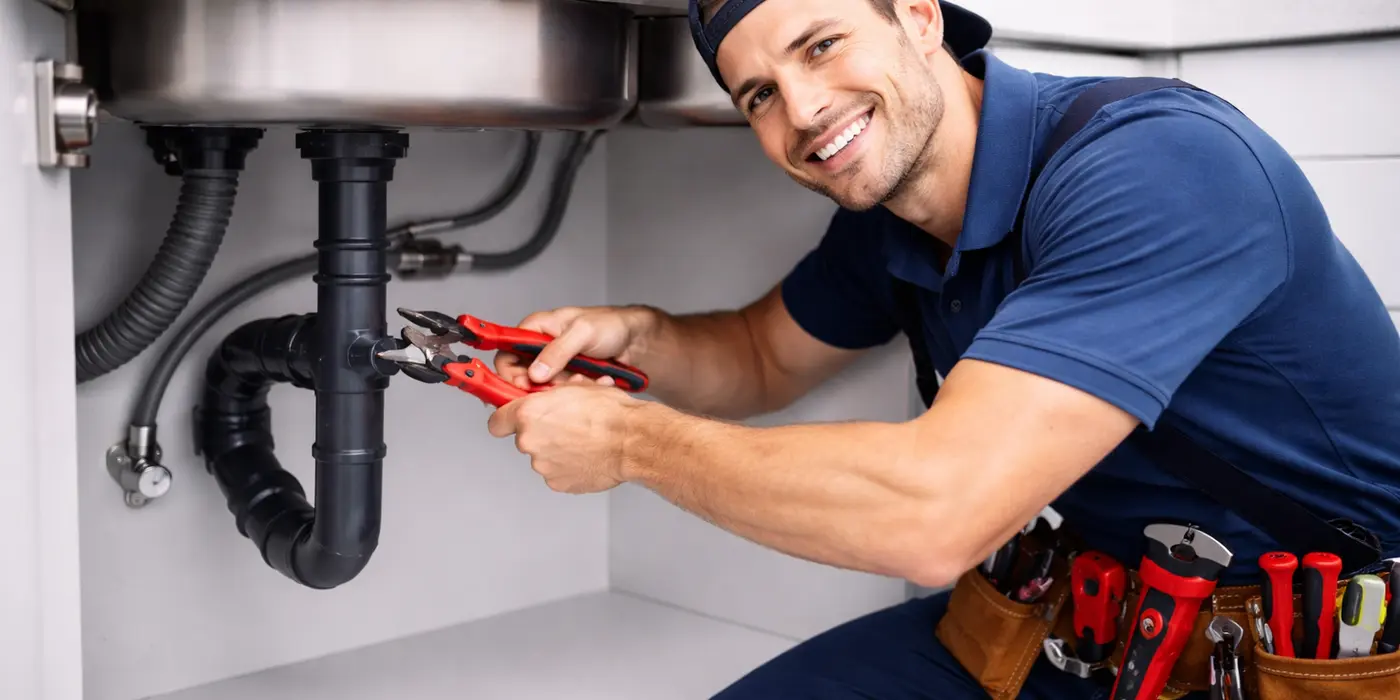 a male plumber smiling at the camera from 24 Hr Plumbing Leander in Leander, TX - Plumber near me