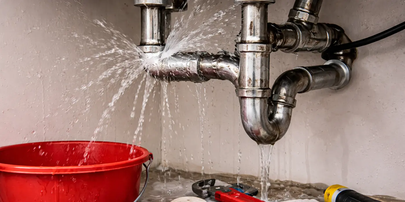 a kitchen sink water leak from 24 Hr Plumbing Leander in Leander, TX - Residential plumbing services