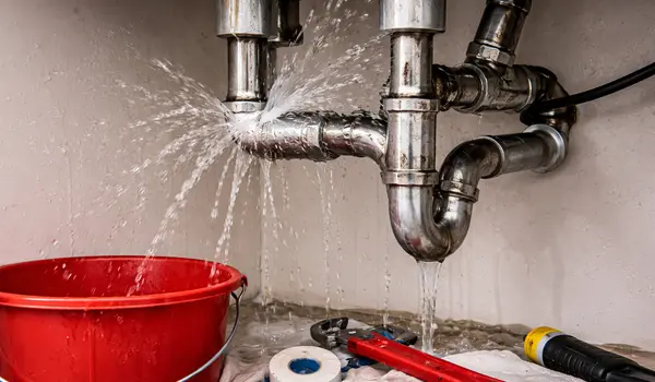 a kitchen sink water leak from 24 Hr Plumbing Leander in Leander, TX - Residential plumbing services